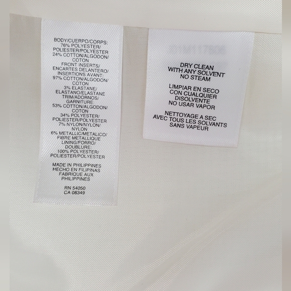 Jones New York  White silver Ted baker style Women's blazer Size 10 - Picture 10 of 15